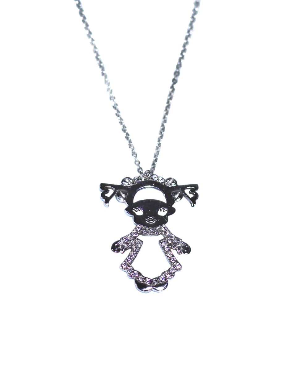 Colar Ouro Branco 9k Menina 9KCO31443 28