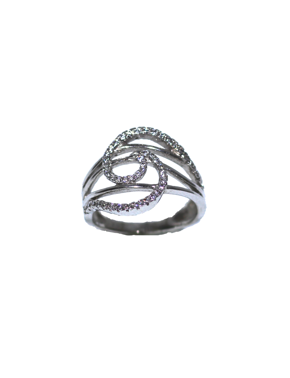 Anel em Ouro Branco 9k 9KANB104