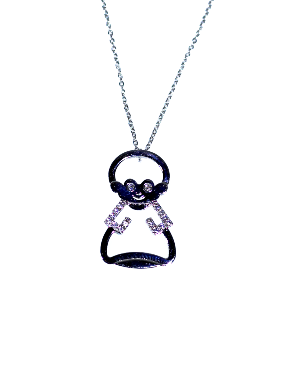 Colar Ouro Branco 9k Menino 9KCO31444 27