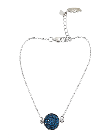 Pulseira prata com turquesas