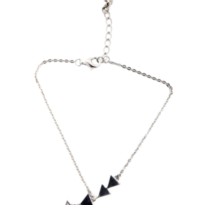 Ourivesaria Moreira - Relógios e Joias - Pulseira prata com triângulos