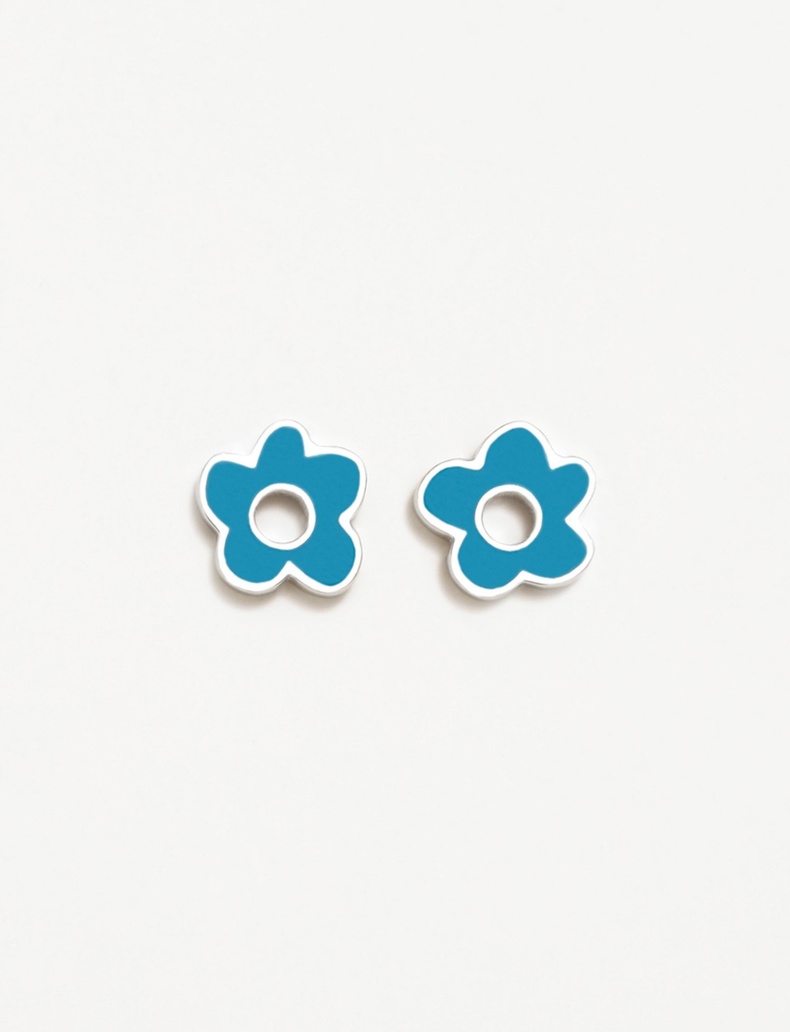 Ourivesaria Moreira - Relógios e Joias - Brincos ARP Flor Azul New Primavera Brincos ARP Flor Azul New Primavera