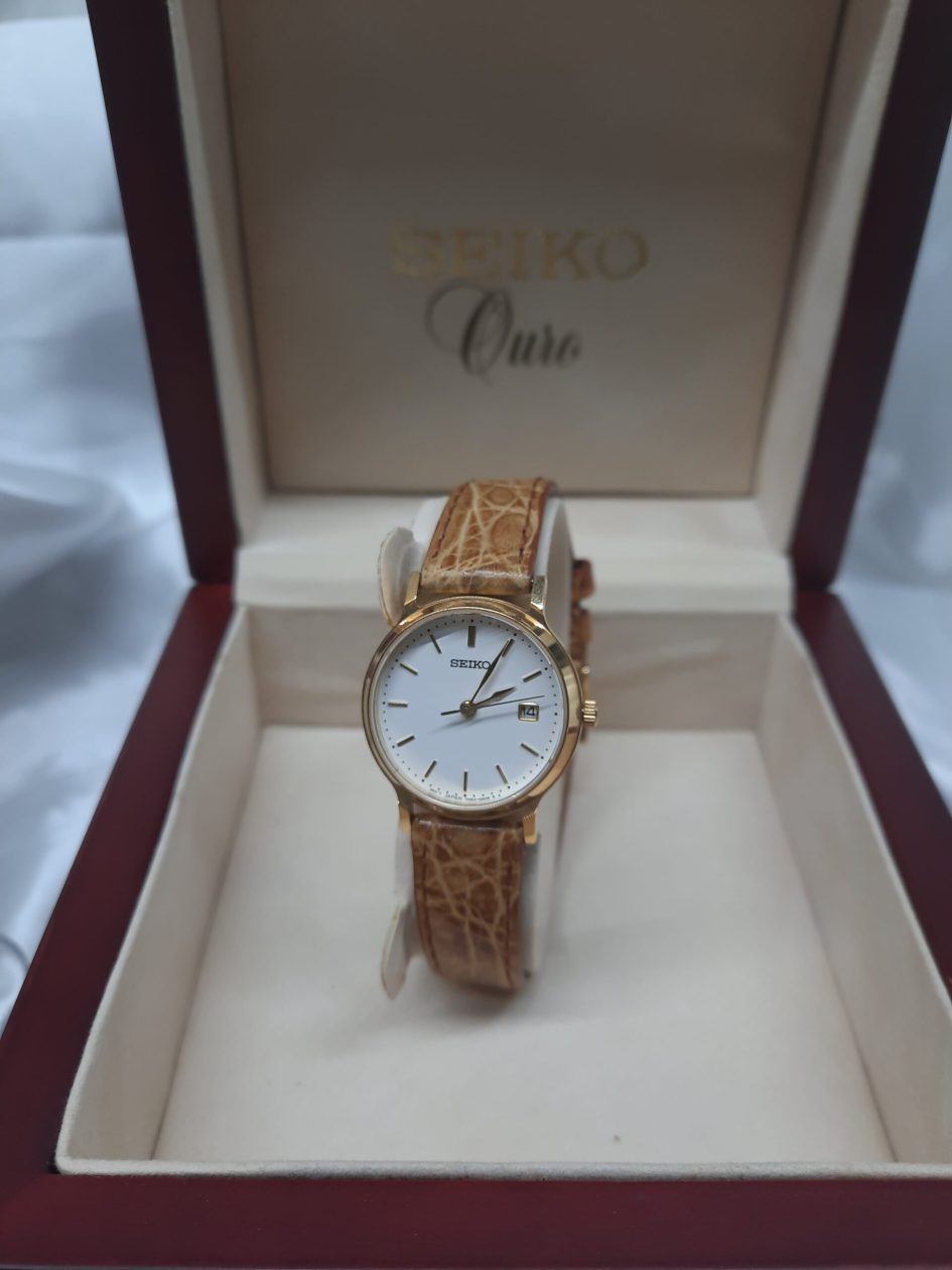 Seiko relógio em ouro 18k