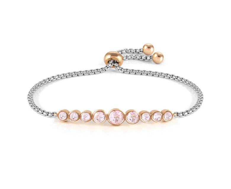 Pulseira Nomination Pedras Rosa Bicolor