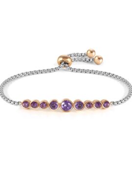 Pulseira Nomination Pedras Roxo Bicolor