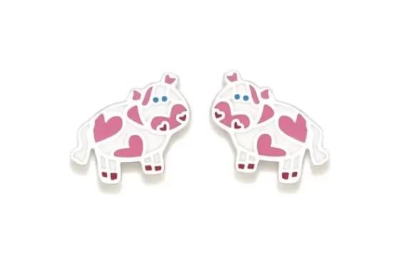 Brincos ARP Vaquinha Corações de Rosca 025ZOE