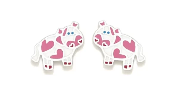 Brincos ARP Vaquinha Corações de Rosca 025ZOE