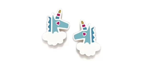 Brincos ARP Unicórnio Azul Rosca 035ROS