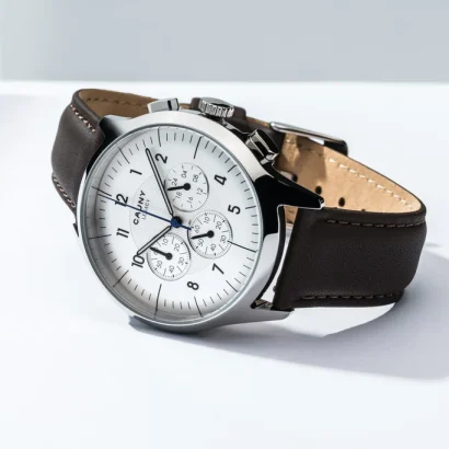 Relógio Cauny Legacy White Silver Chronograph CLG006