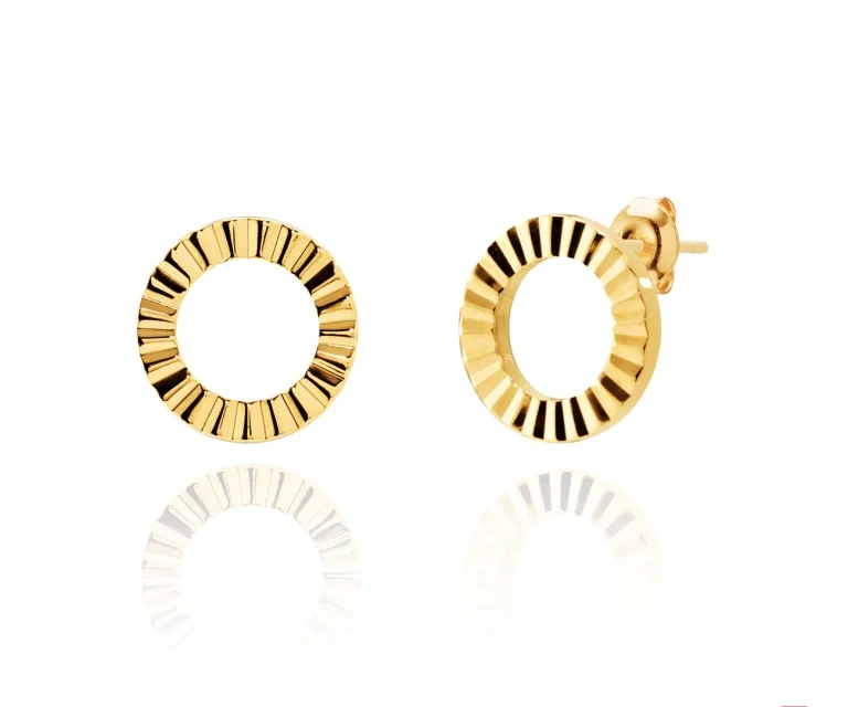 Brincos Hassu Circle Golden 7HSS010721C