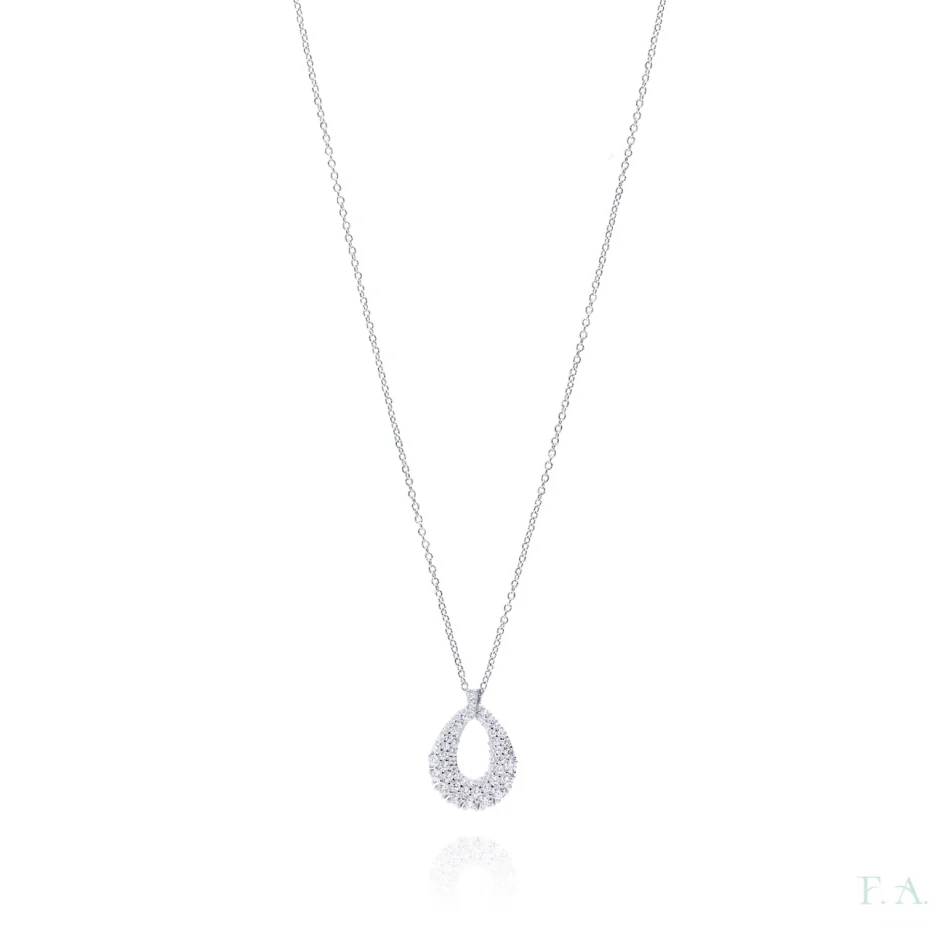 Colar com Gota com zircónias 1cm-0322202168