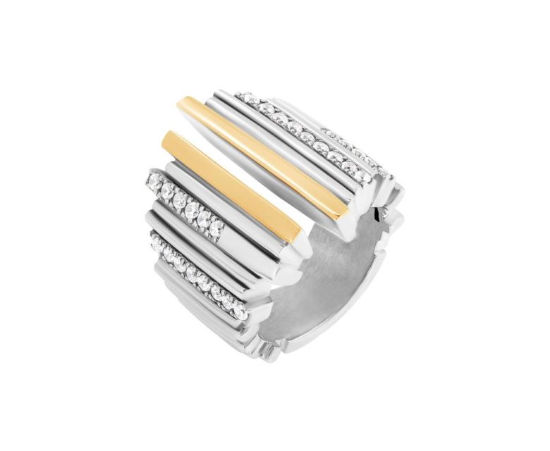 Anel Sierra em prata e ouro Eugénio Campos J10.A049.E.1.14.