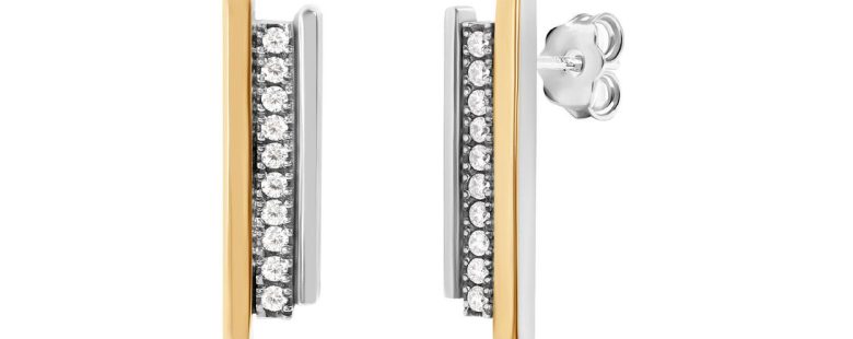 Brincos Sierra em prata e ouro Eugénio Campos J14.A047.E.1.00