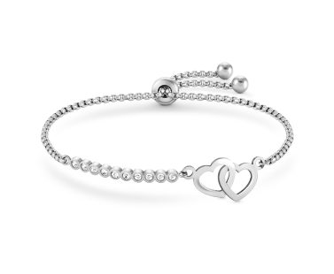 Pulseira Nomination Milleluci Corações Duplos 028008/051
