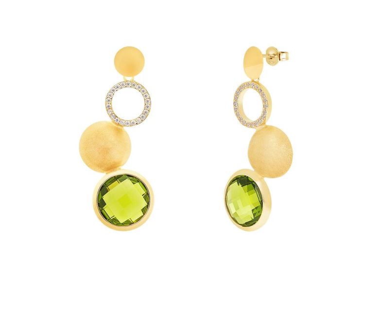 Brincos Cherie Verde em prata dourada Eugénio Campos 114.B291.D.7.00