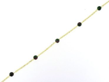 Pulseira Tornozelo Prata Dourada 925 Pedras Sintéticas A500023/D