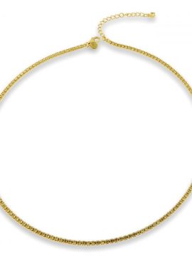 Colar Prata Dourada com Zircónias A017565/D