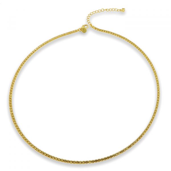 Colar Prata Dourada com Zircónias A017565/D