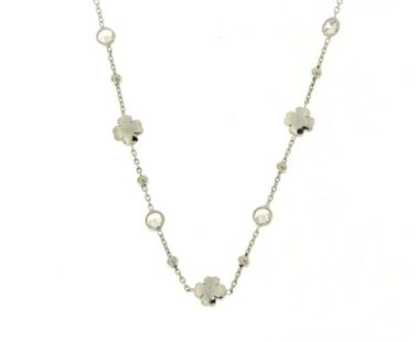 Colar em Prata Com Trevo e Zircónias A017953