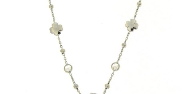 Colar em Prata Com Trevo e Zircónias A017953