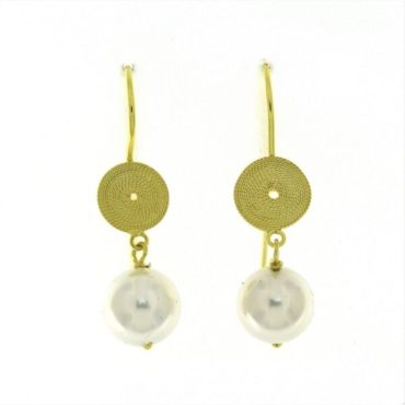 Brincos em Prata Dourada A047519/G