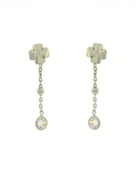 Brincos Trevo em Prata com Zircónias A047979