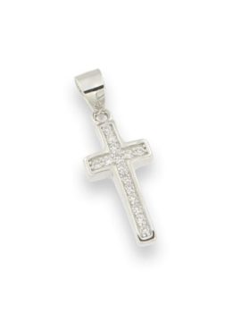 Cruz em Prata com Zircónias A092222