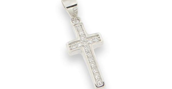 Cruz em Prata com Zircónias A092222