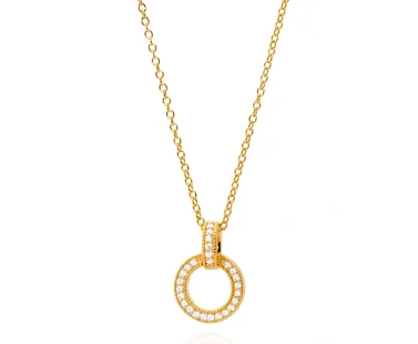 Colar Dourado com Zircónias 1CM-0322106037D