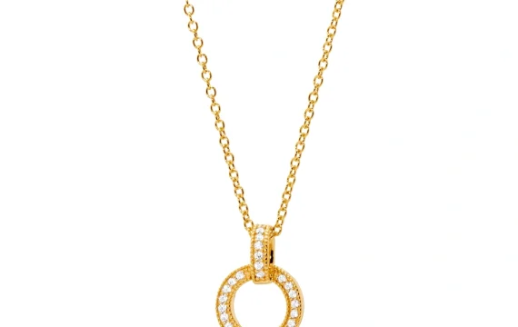 Colar Dourado com Zircónias 1CM-0322106037D