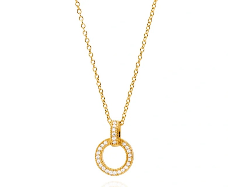 Colar Dourado com Zircónias 1CM-0322106037D