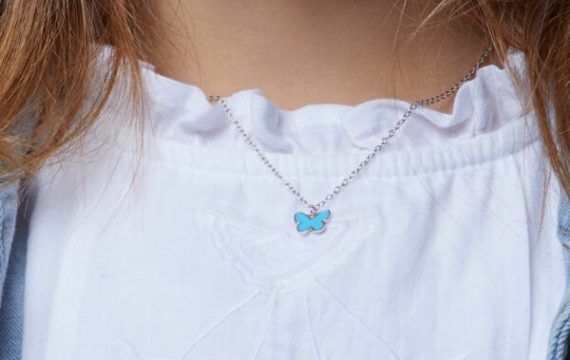 Colar Marea Borboleta azul D02407/AG