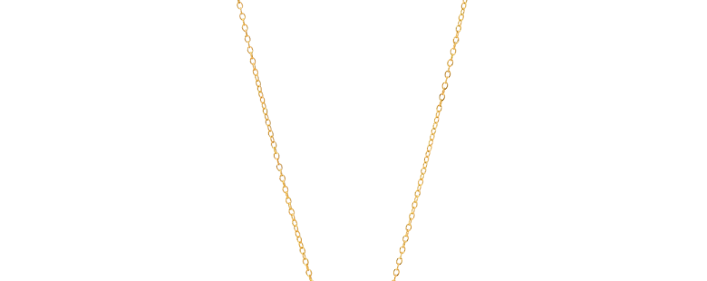 Colar Dourado com Zircónias e Pérola 1CM-0322104460D