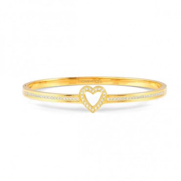 Pulseira Nomination Pretty Bangles Dourada Coração 029501/006