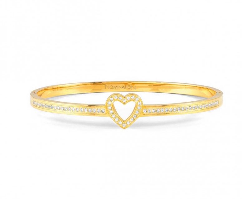 Pulseira Nomination Pretty Bangles Dourada Coração 029501/006