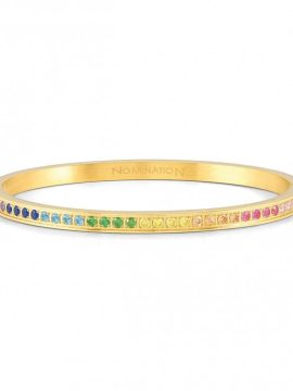 Pulseira Nomination Pretty Bangles Dourada Multicolor 029505/024