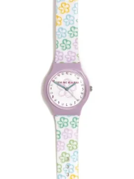 Relógio ARP Flores Raiadas com Zircónias AGR380