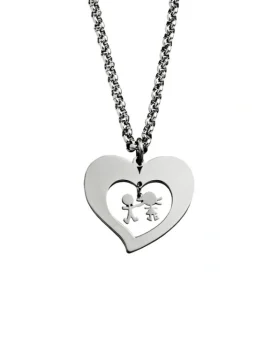 Colar Hassu Coração Boy & Girl 7HSS010636B
