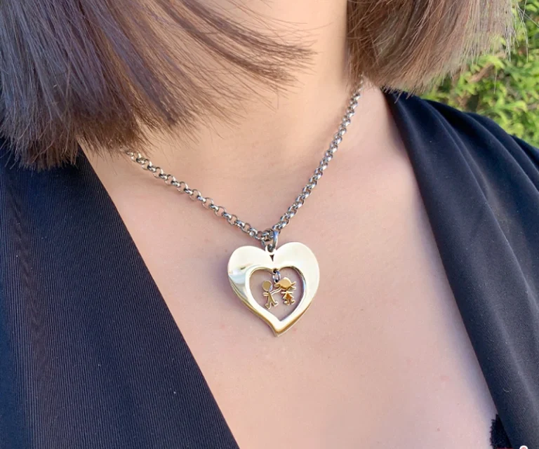 Colar Hassu Coração Boy & Girl 7HSS010636B