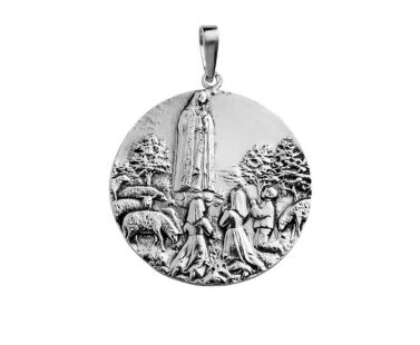 Medalha Nossa Senhora de Fátima Prata 925 1RLG-0013