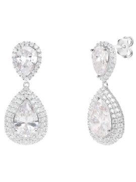 Brincos Eugénio Campos Gorgeous Prata 114.A094.B.1.00 com banho de ródio, para que possa deslumbrar no seu dia-a-dia!