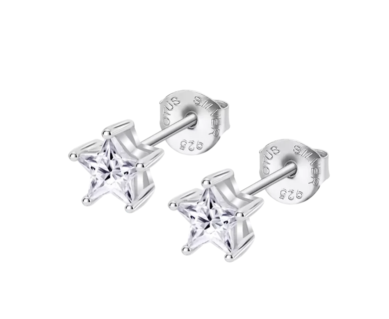 Brincos Lotus Silver Estrela Prata 925 LP3834-4/1