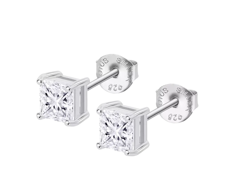 Brincos Lotus Silver Solitário Prata 925 LP3835-4/1