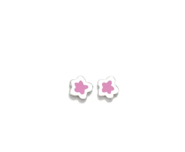 Brincos ARP Mini Charms Flor MCH em Prata de Lei 925 e com fecho de rosca