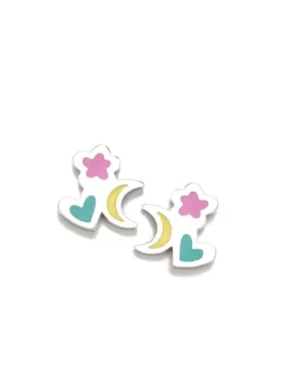 Brincos ARP Mini Charms Trio MCH em Prata de Lei 925 e com fecho de rosca