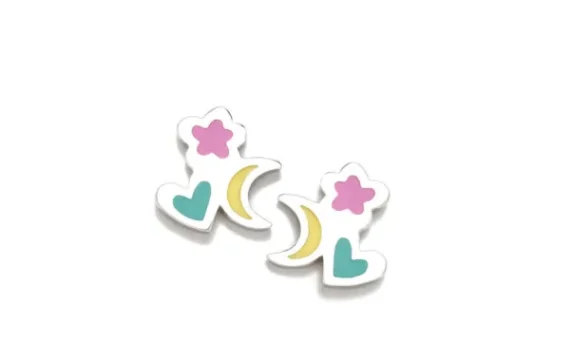 Brincos ARP Mini Charms Trio MCH em Prata de Lei 925 e com fecho de rosca