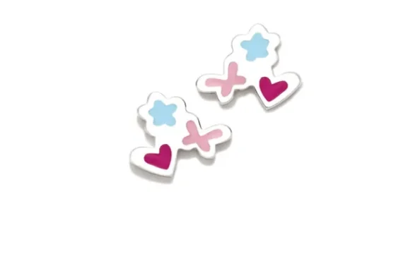 Brincos ARP Mini Charms Trio MCH em Prata de Lei 925 e com fecho de rosca