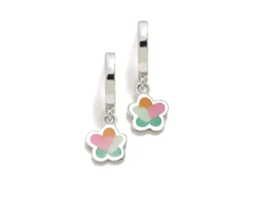 Argolas ARP Água Flor AQU em Prata de Lei 925 em várias cores