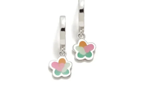 Argolas ARP Água Flor AQU em Prata de Lei 925 em várias cores