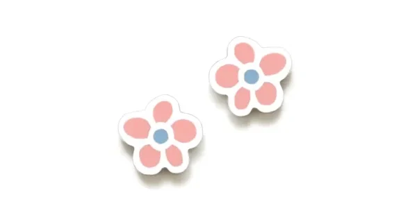 Brincos ARP New Bebe Flor Rosa Azul 090NBE